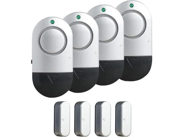 Window Door Alarms, Personal Security for Kids Safety, Burglar Alert, Door Open Chime Pack of 4