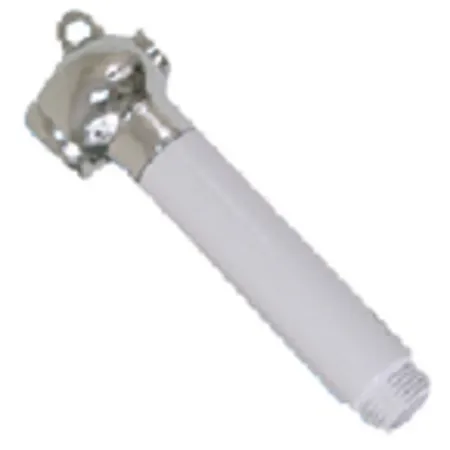 10283 Straight Brass & ABS Push-Buttom Sprayer Handle Only; White