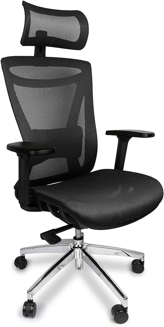 Ergonomic Office Chair - Elastic Mesh Computer Desk Chair with Wheels,3D Armrest