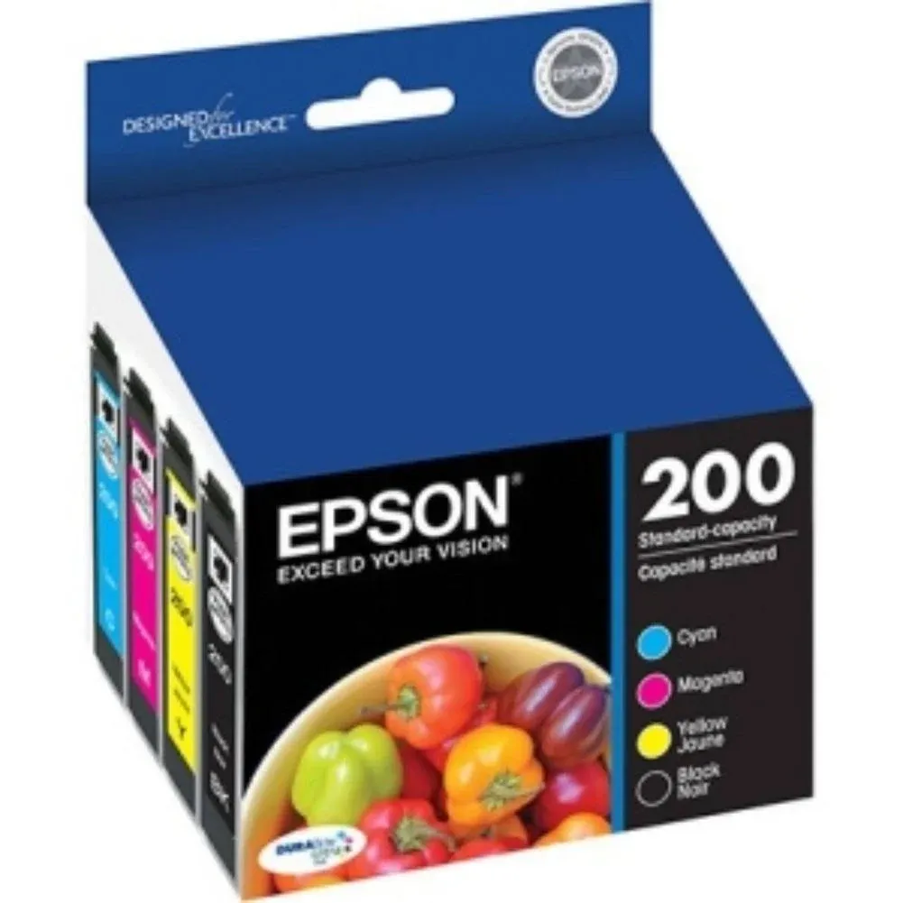 Epson T200 DURABrite Ultra Genuine Ink High Capacity Black & Standard Color Cartridge Combo Pack