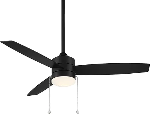 WAC Lighting Atlantis Ceiling Fan with Light, Matte Black, F-072L-MB