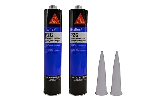 Auto Glass Sealant Windshield Urethane Glue Sikaflex P2G Primerless Adhesive x 10