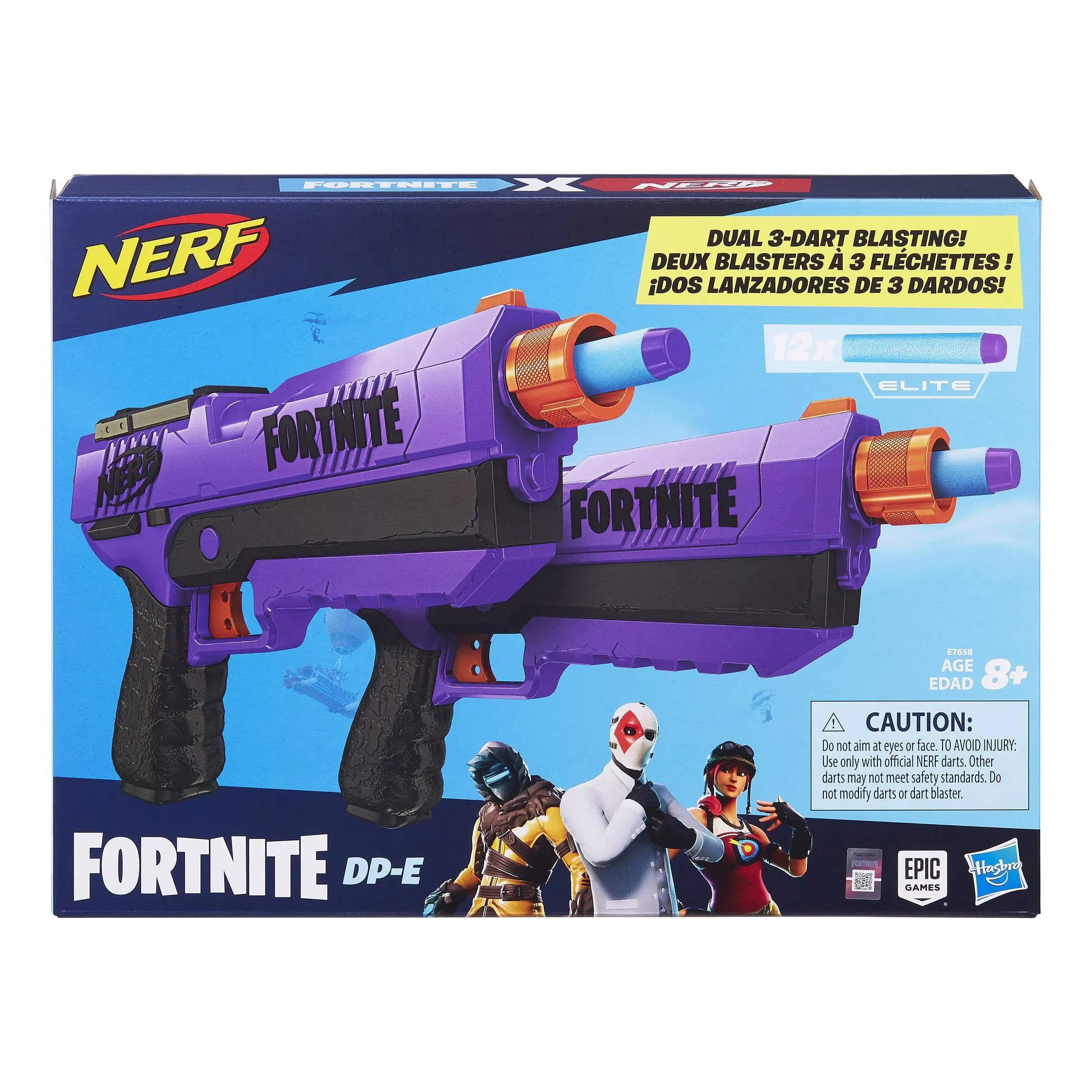 NERF Fortnite DP-E Blaster - Pack of 2 Factory Sealed Great X-MAS Gift