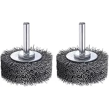 2 Pack Wire Wheel Brush Wire Wheel Brush for Drill Attachment, Rocaris 2 Inch Heavy Duty Wire Brushes Removal Paint Rust & Corrosion, 0.0118" Carbon Steel Wire, 1/4in Shank, 20000RPM