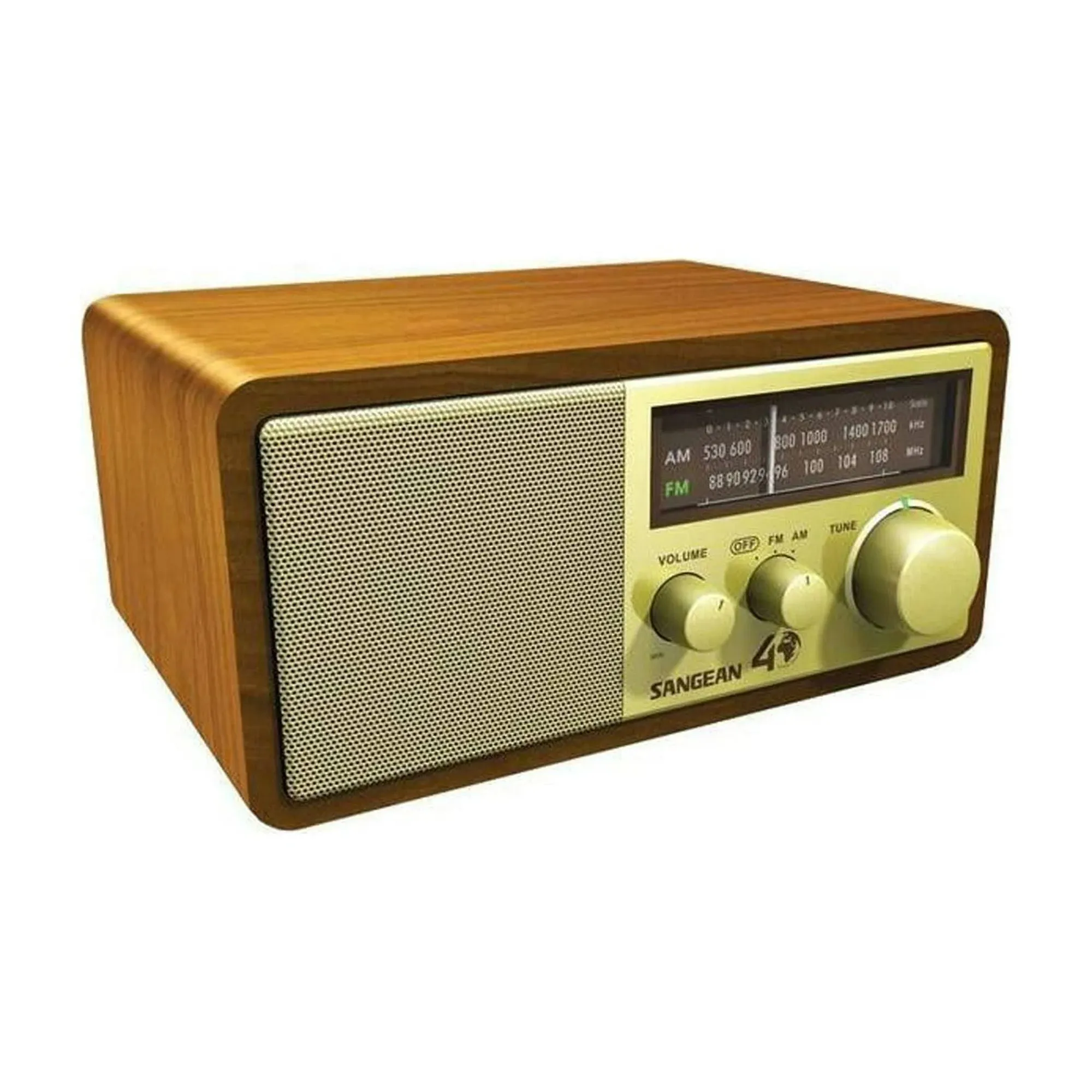 Sangean WR-11 Wood Cabinet AM/FM Table Top Analog Radio Wooden