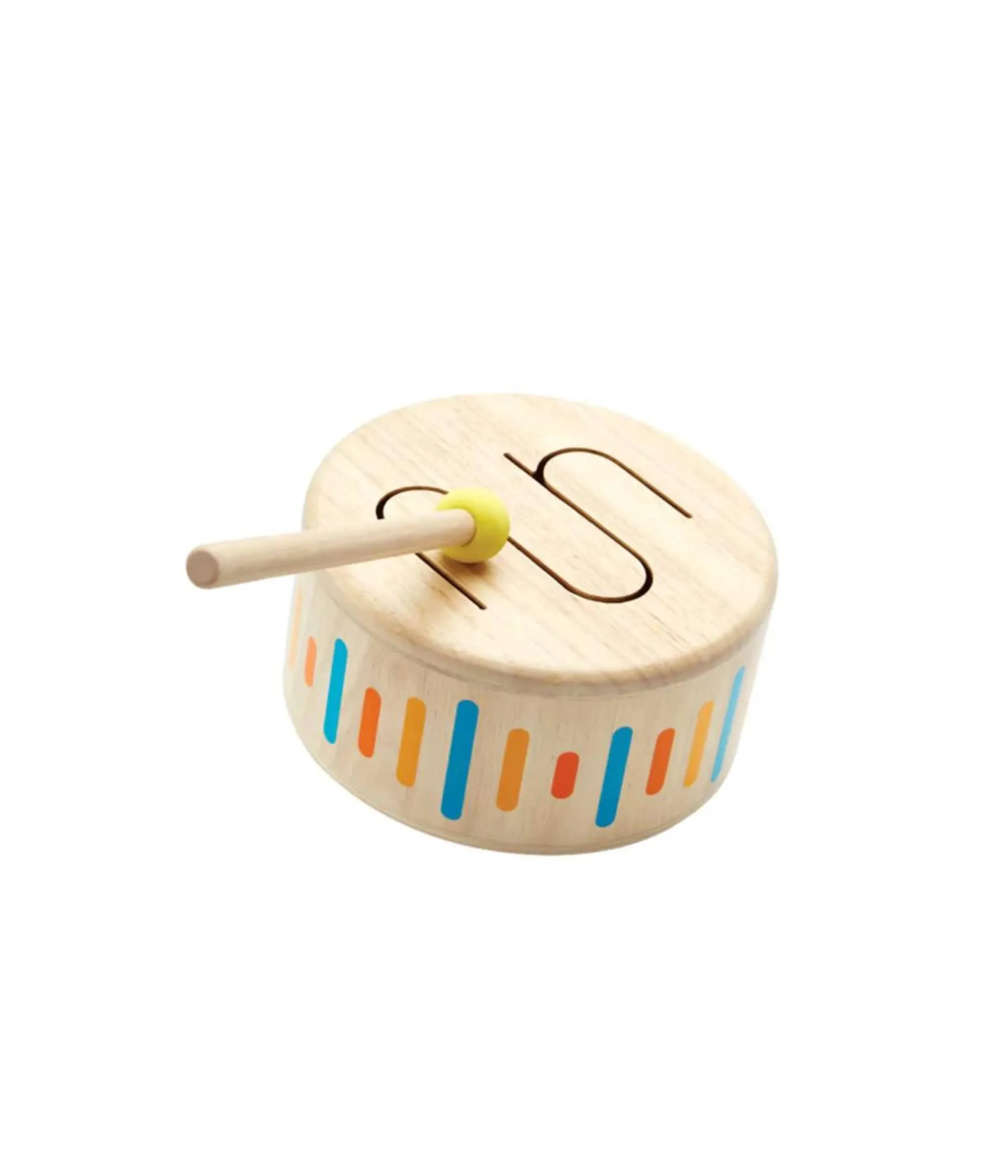 PlanToys Solid Drum Toddler Instrument - Sustainably-Made Drum Toy, Kids Musical Instrument