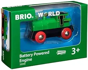 BRIO World - 33595 Battery Powered Engine Train | Toy Train for Kids Ages 3 and Up, Green