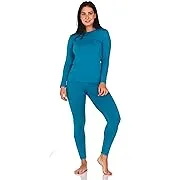 Thermajane Long Johns Thermal Underwear for Women Fleece Lined Base Layer Pajama ...