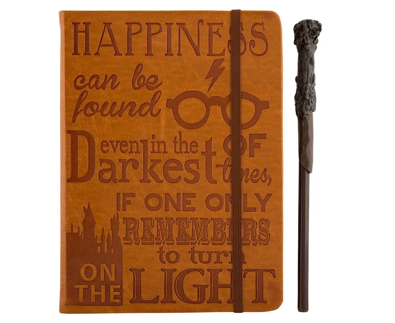 Harry Potter Faux Leather Journal w/ Wand Pen