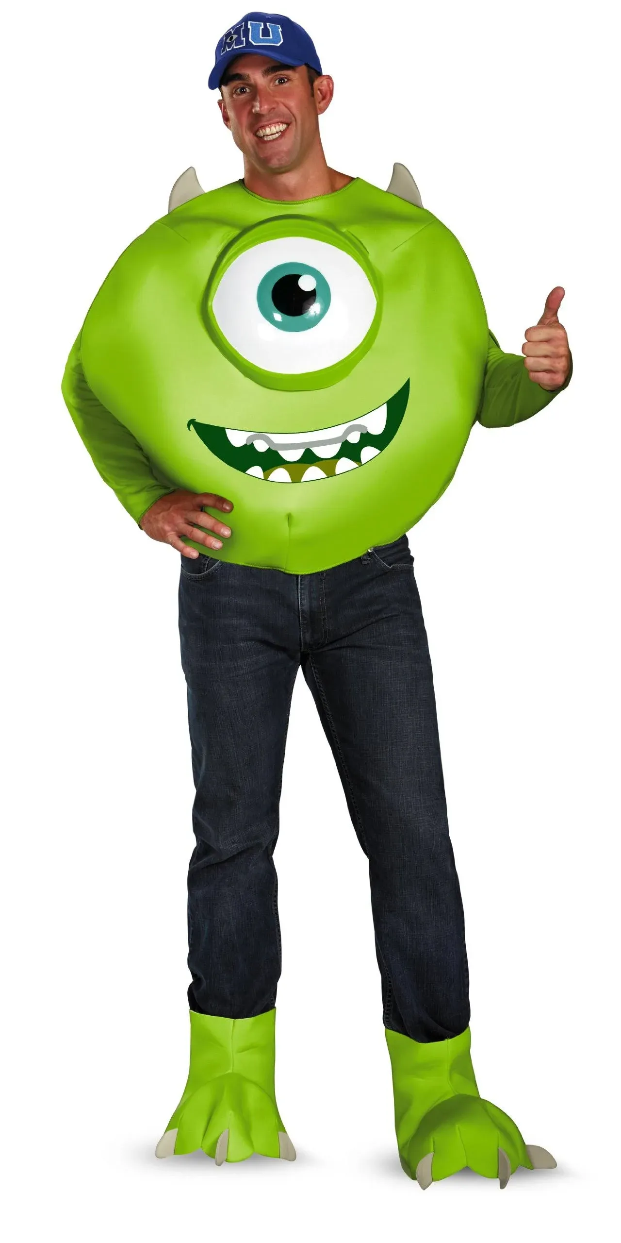 Disguise Men's Monsters University Mike Deluxe Costume, Green, XL