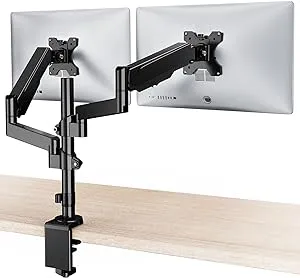 WALI GSDM002 Dual LCD Monitor Desk Mount - Black