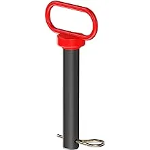 CURT 45803 1 x 5-1/2-Inch Clevis Pin Hitch with Rubber-Coated Handle and Clip