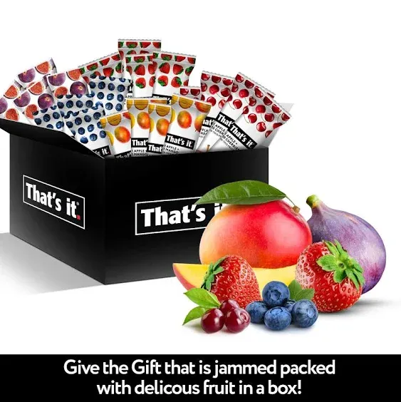 Fruit Bars Snack Gift Box (20 Pack) - 100% Natural, Gluten-Free, Vegan Fruit Snacks Variety Pack