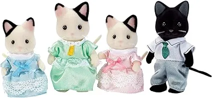 Calico Critters, Tuxedo Cat Family, Dolls, Dollhouse Figures, Collectible Toys, Multi, 3 inchesCalico Critters, Tuxedo Cat Family, Dolls, Dollhouse Figu…