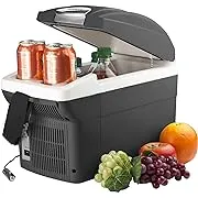 Wagan EL6206 12V 6 Quart Personal Thermoelectric, 6 Liter Capacity, Portable Electric Cooler Warmer with 12/24V DC, Small Fridge for Car, RV, and Camping Use, UL Listed