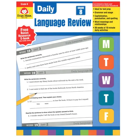 Daily Language Review Teachers Edition Book, Grade 8