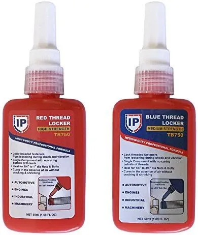 TRB750K 2 in 1 Thread Locker Kit includes High/Medium Strength 50ml each bottle