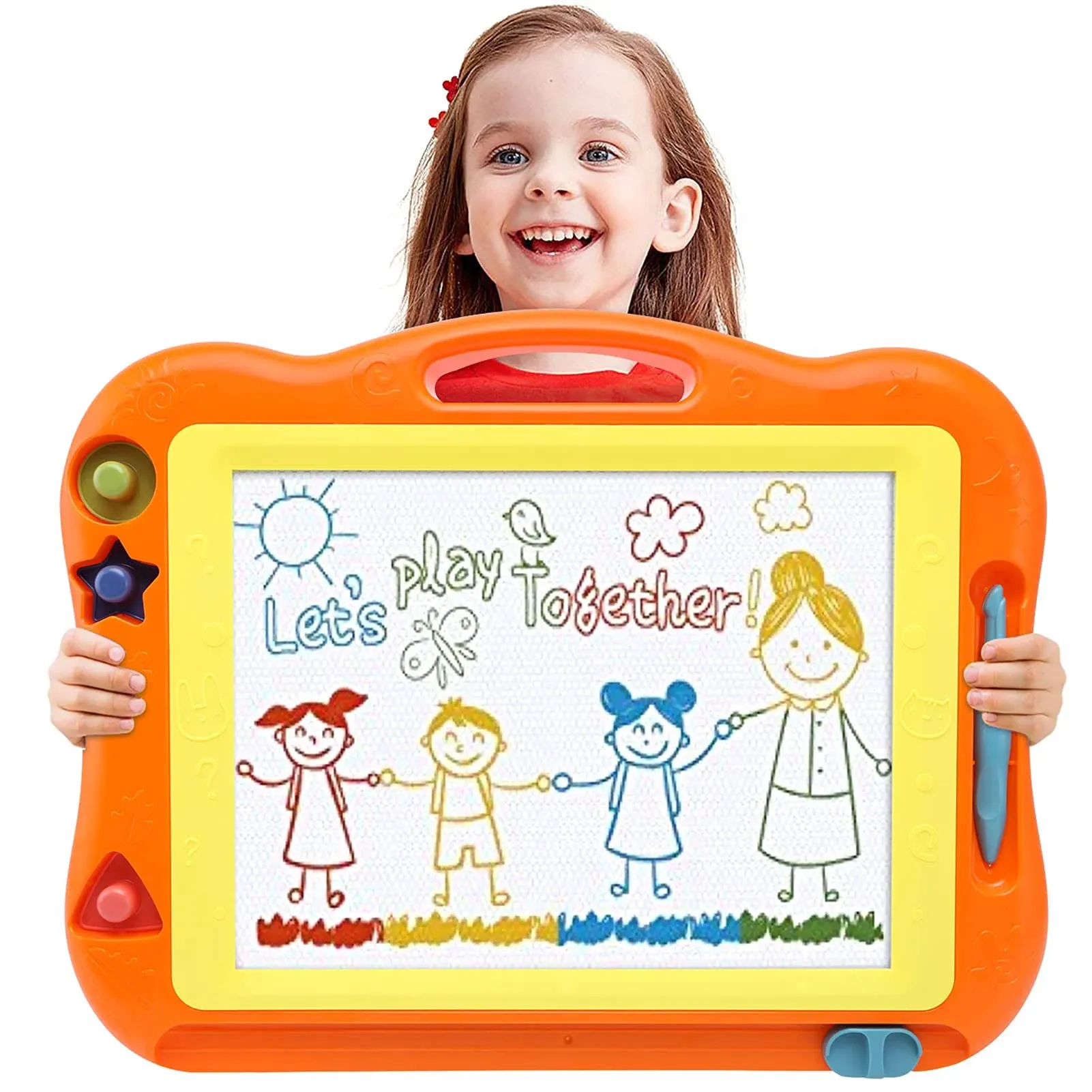 BABLOCVID Magnetic Drawing Board Toddler Toys for Boys Girls, 17 inch Magna ...