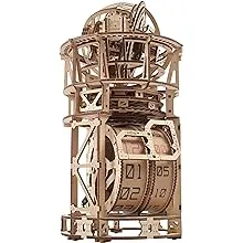 UGEARS Tourbillon Table Clock Kit - Sky Watcher 3D Wooden Puzzles Mechanical Clock Kit Idea DeskWood Clock Kits to Build - 3D Puzzles Model Kits for Adults