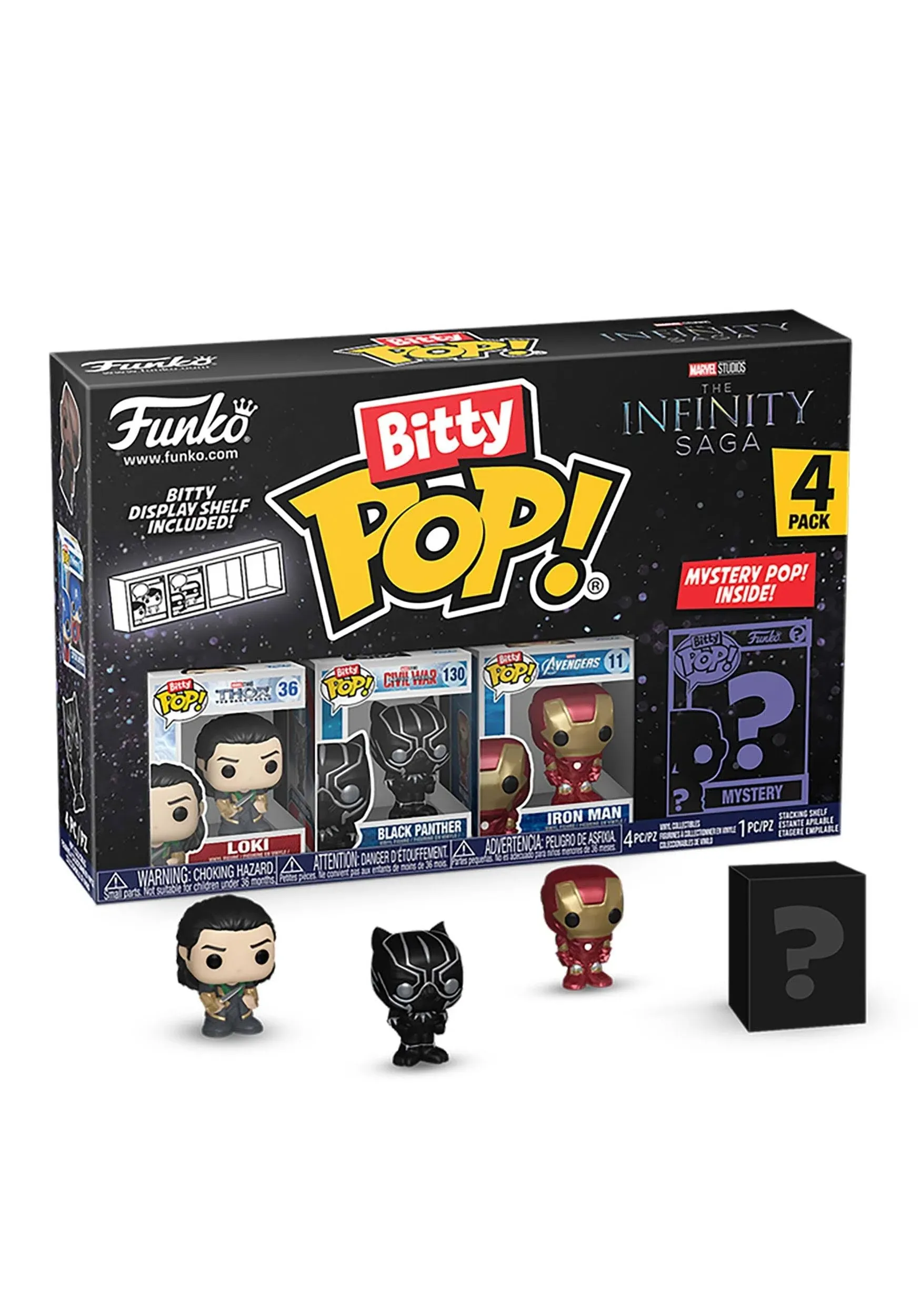 Bitty Pop! Marvel Infinity Saga Captain America 4-Pack