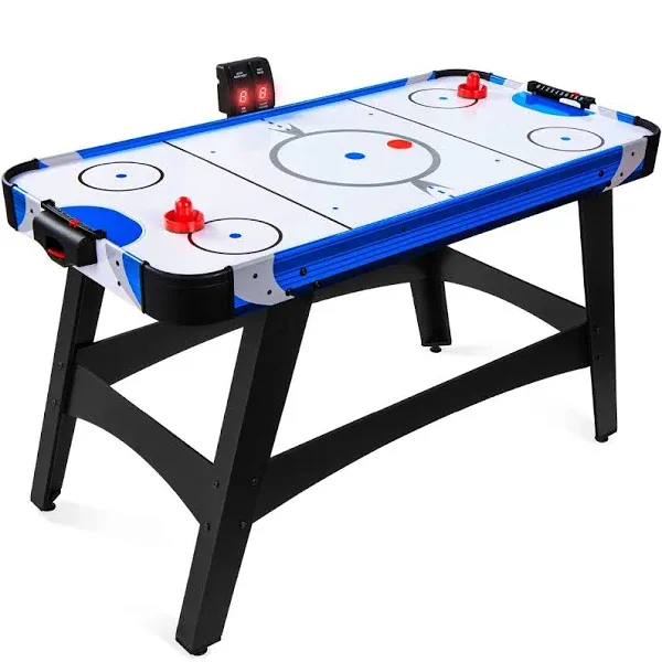 Best Choice Products 58in Mid-Size Arcade Style Air Hockey Table for Game Room, Home, Office w/ 2 Pucks, 2 Pushers, Digital LED Score Board, Powerful 12V Motor, Carrying Bag