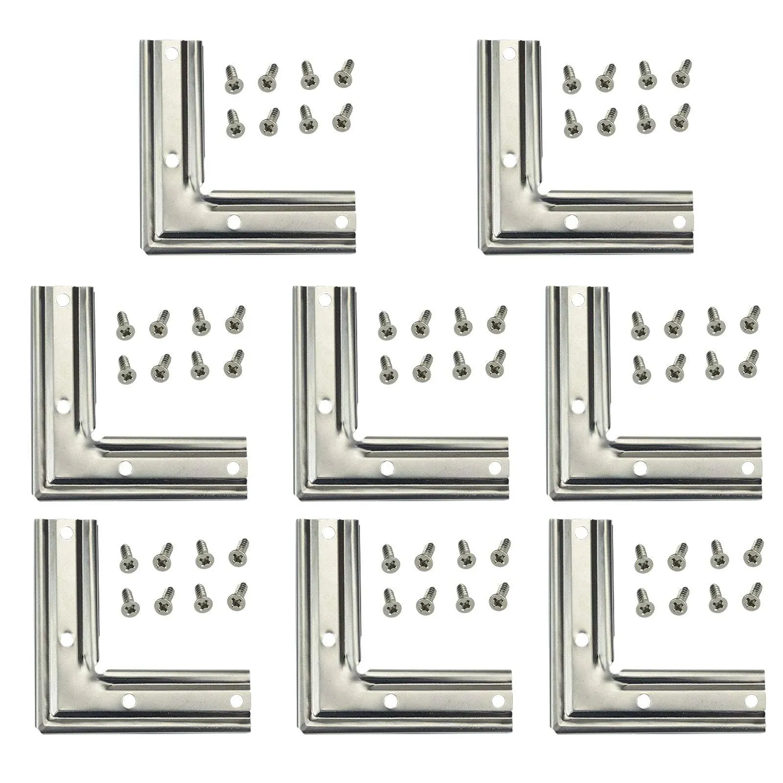 Muzata 8PACK LED Channel Corner Connectors L-Shape Adaptor for U1SW U101 U107 U108 U-Shape Aluminum Channel Profile Housing in The Market, 90 Degree Angle Turning Solution LCC1 E1, Series LA1 LC1