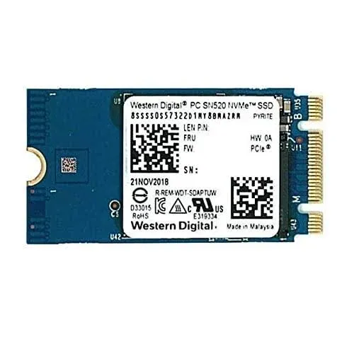 Western Digital CUK WD SN520 (SDAPMUW-256G) 256GB M.2 2242 PCIe NVMe Internal Solid State Drive (SSD) Bulk OEM Tray