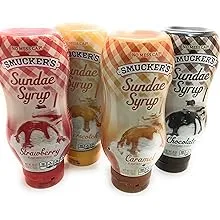 Smuckers Sundae Syrup Chocolate, Caramel, Butterscotch, and Strawberry (Variety Pack of 4)