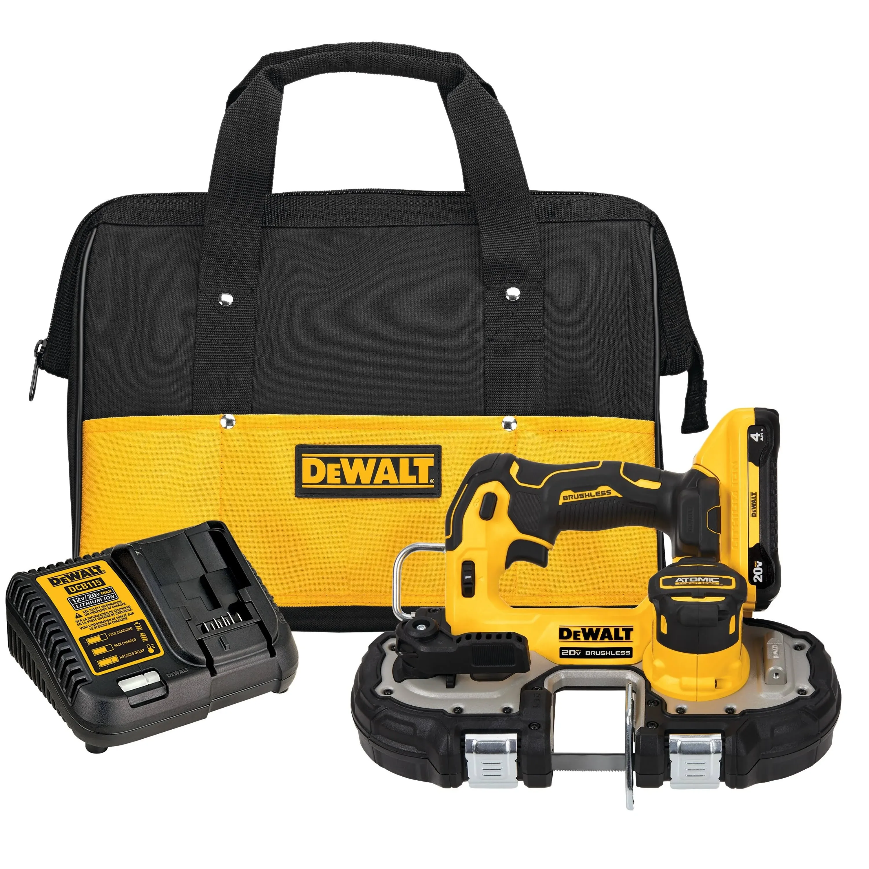 DEWALT DCS377Q1 ATOMIC 20V MAX Brushless Li-Ion 1-3/4" Band Saw Kit (4 Ah) New