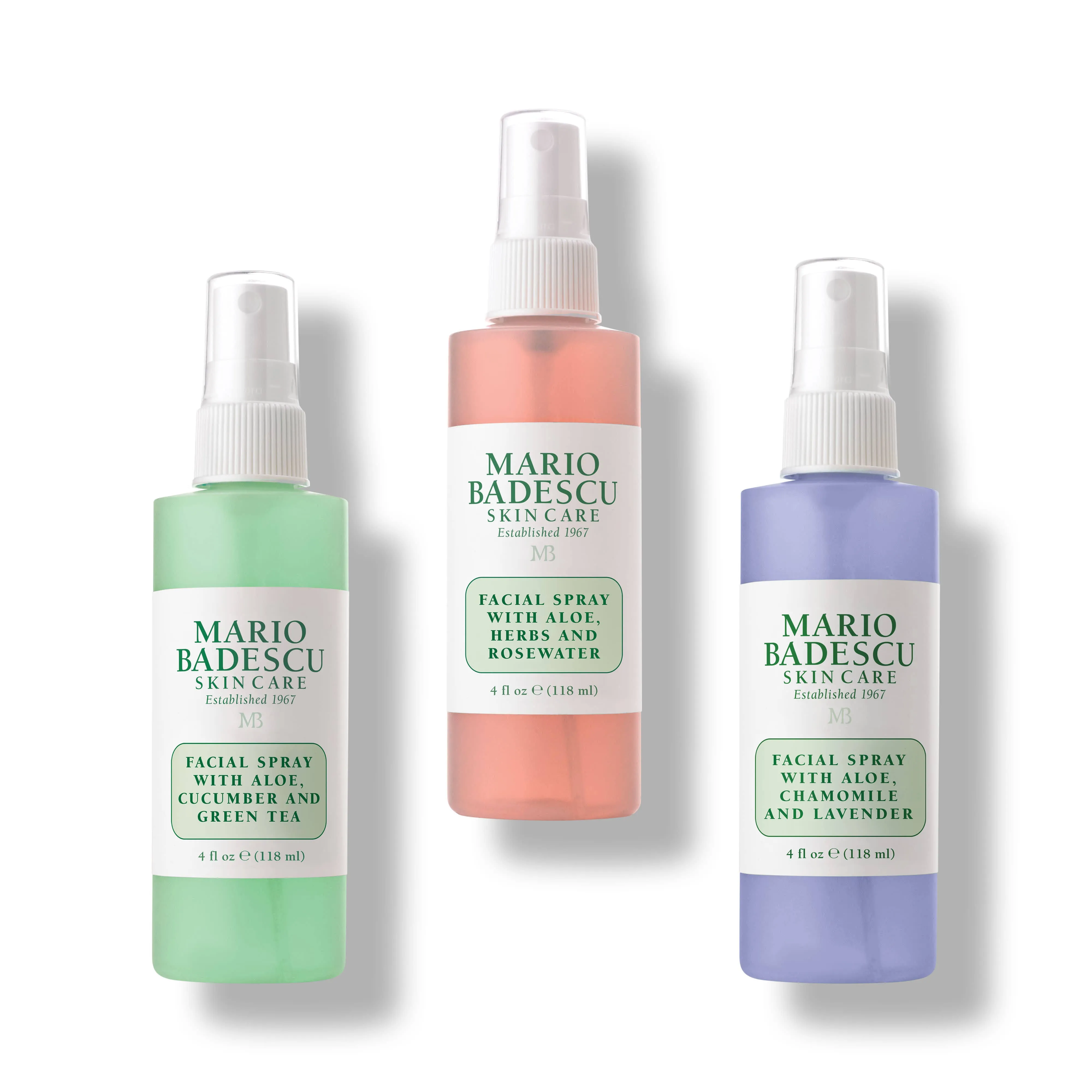 Mario Badescu Facial Spray Collection with Rose Water, Cucumber, Lavender and Orange Blossom, Multi-Purpose Cooling and Hydrating Face Mist for All Skin Types, Dewy Finish