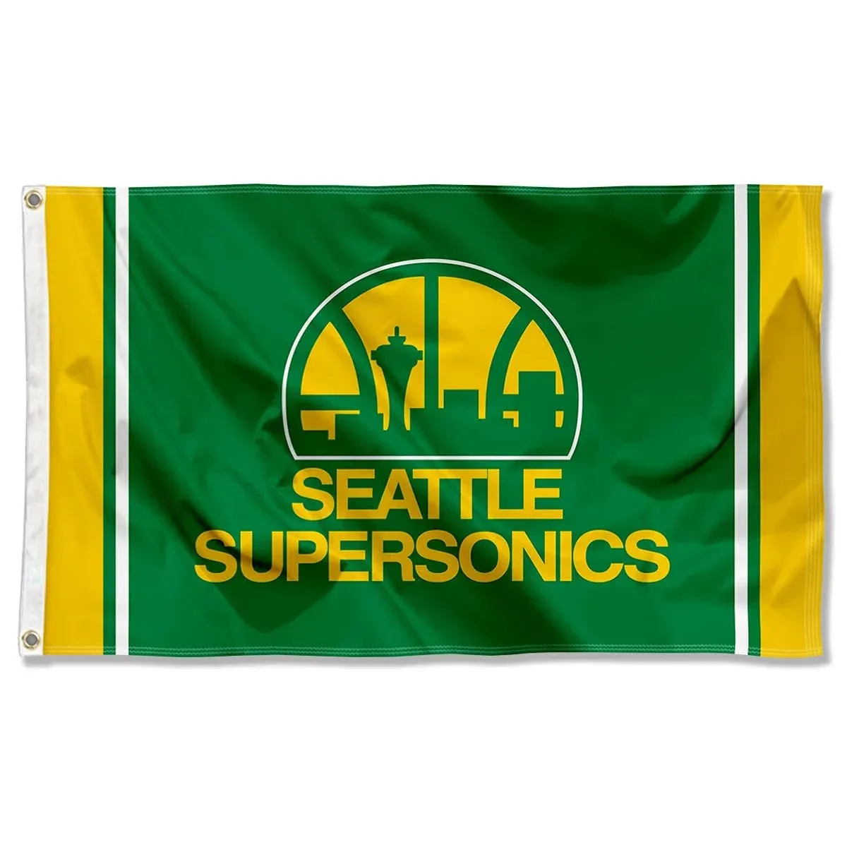 WinCraft Seattle Supersonics Hardwood Vintage Retro Throwback Indoor Outdoor Flag