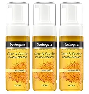 Neutrogena Clear and Soothe Mousse Cleanser, 5 Ounce (Pack of 3)