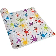 Plastic Paint Splatter Tablecloth Roll 40" x 100ft