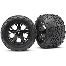 Traxxas 3669A Talon 2.8" Tires Assembled on All-Star Black-Chrome Wheels