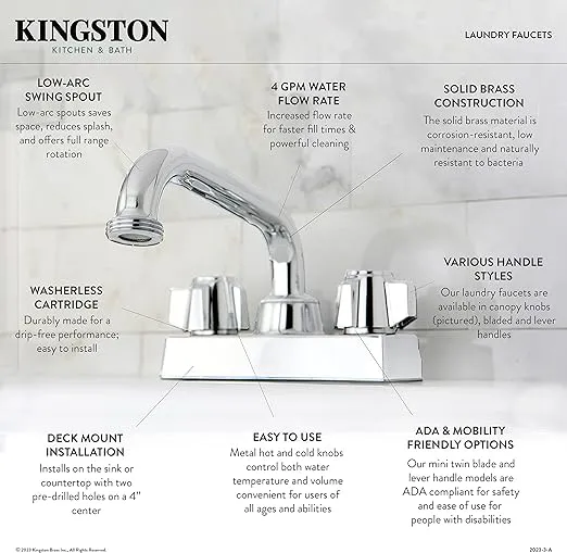 Kingston Brass KB470 Laundry Faucet, Polished Chrome