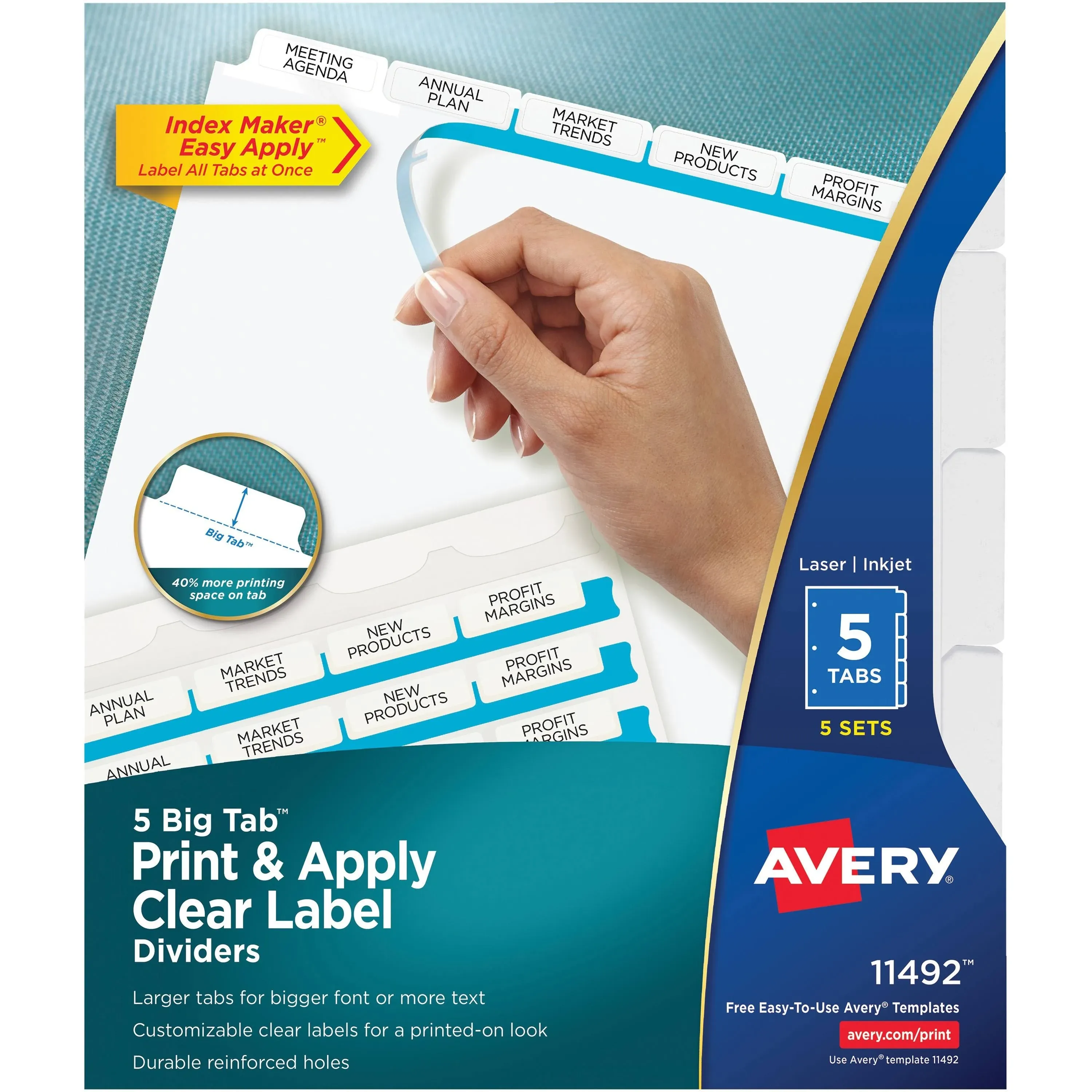 Avery® Big Tab Index Maker Index Divider 11492-1 Each