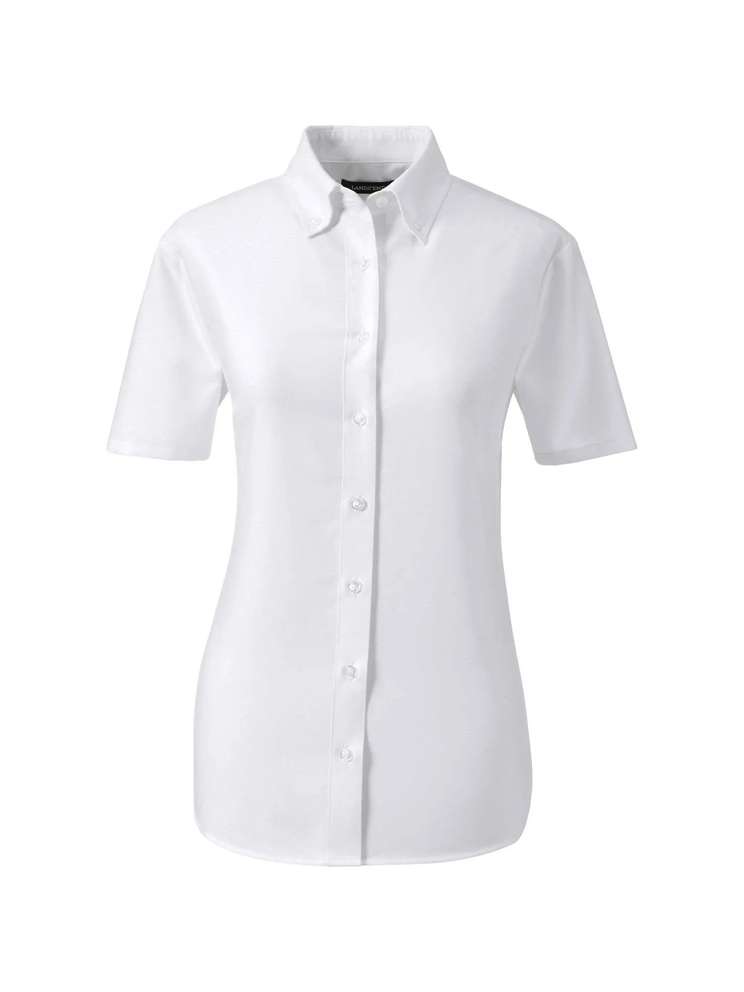 Lands' End Women's Short Sleeve Oxford Dress Shirt