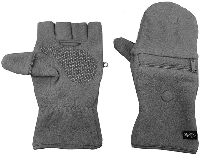 Sprigs Multi Mitt Fingerless Gloves With Adjustable Top & Cell Phone Pocket