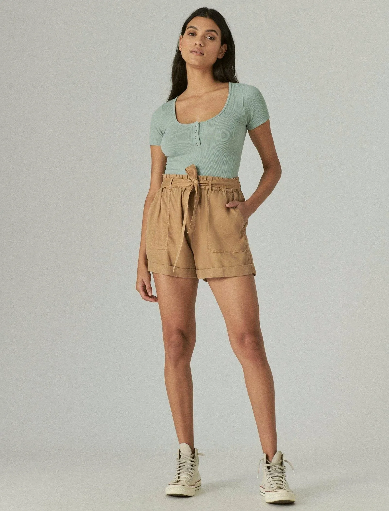 Lucky Brand Women's Paperbag Shorts