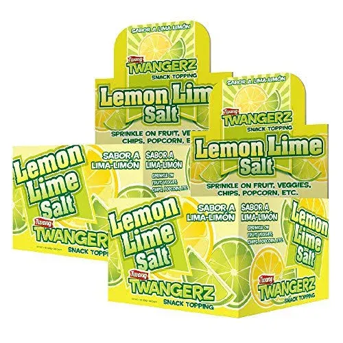 Twangerz Flavored Salt Snack Topping, Lemon Lime, 1 Gram Packets, 200 Count