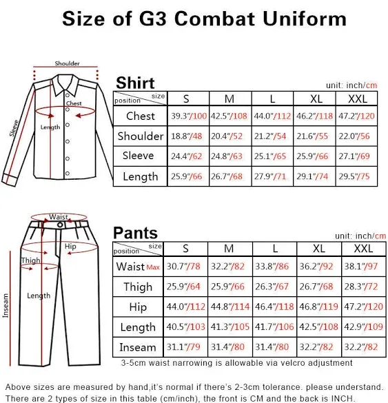 Airsoft bdu Tactical Uniform Combat Gen3 Suit Shirt Pants