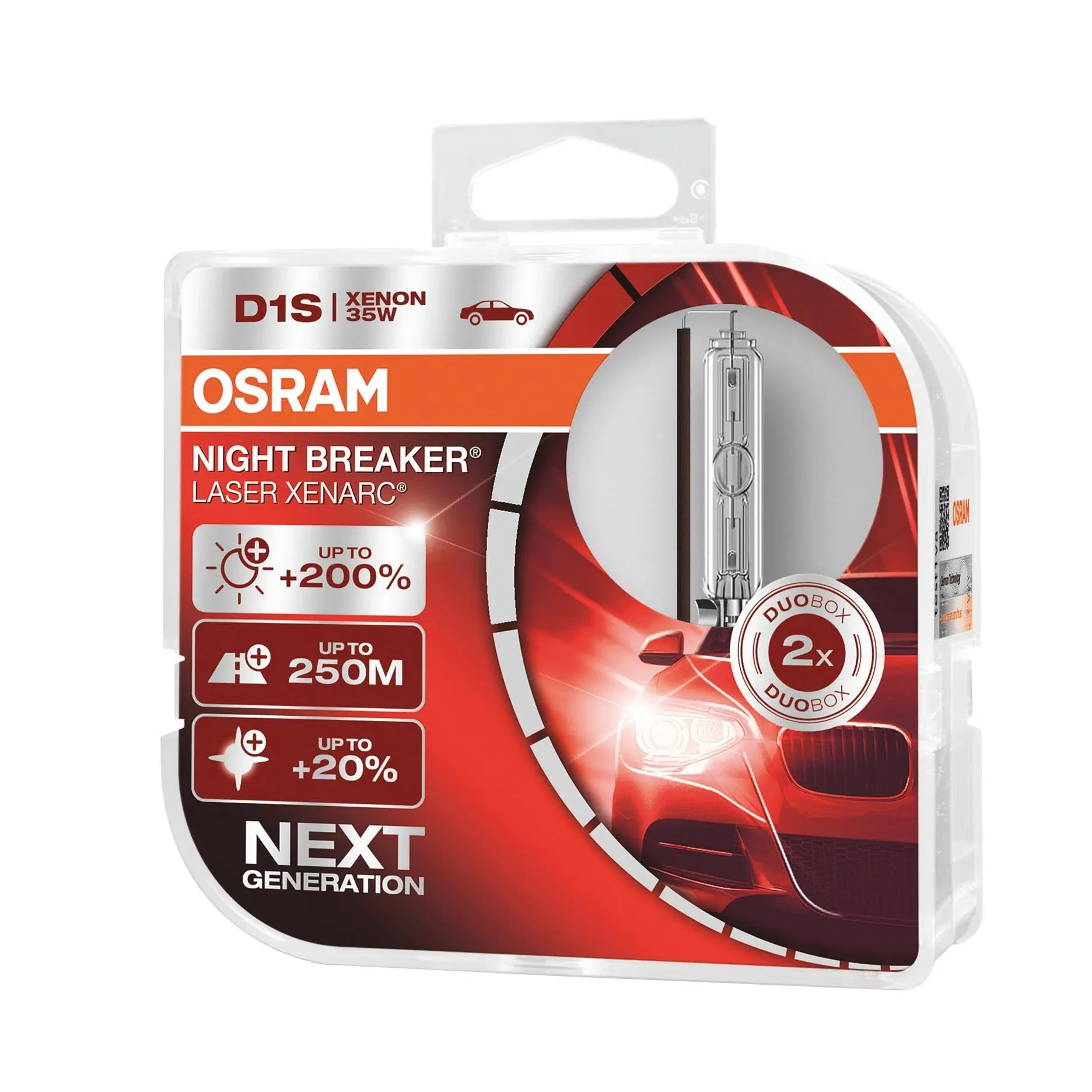 Osram D1S 12/24V 35W PK32D-2 Xenarc Night Breaker Laser +200% 2 Pieces