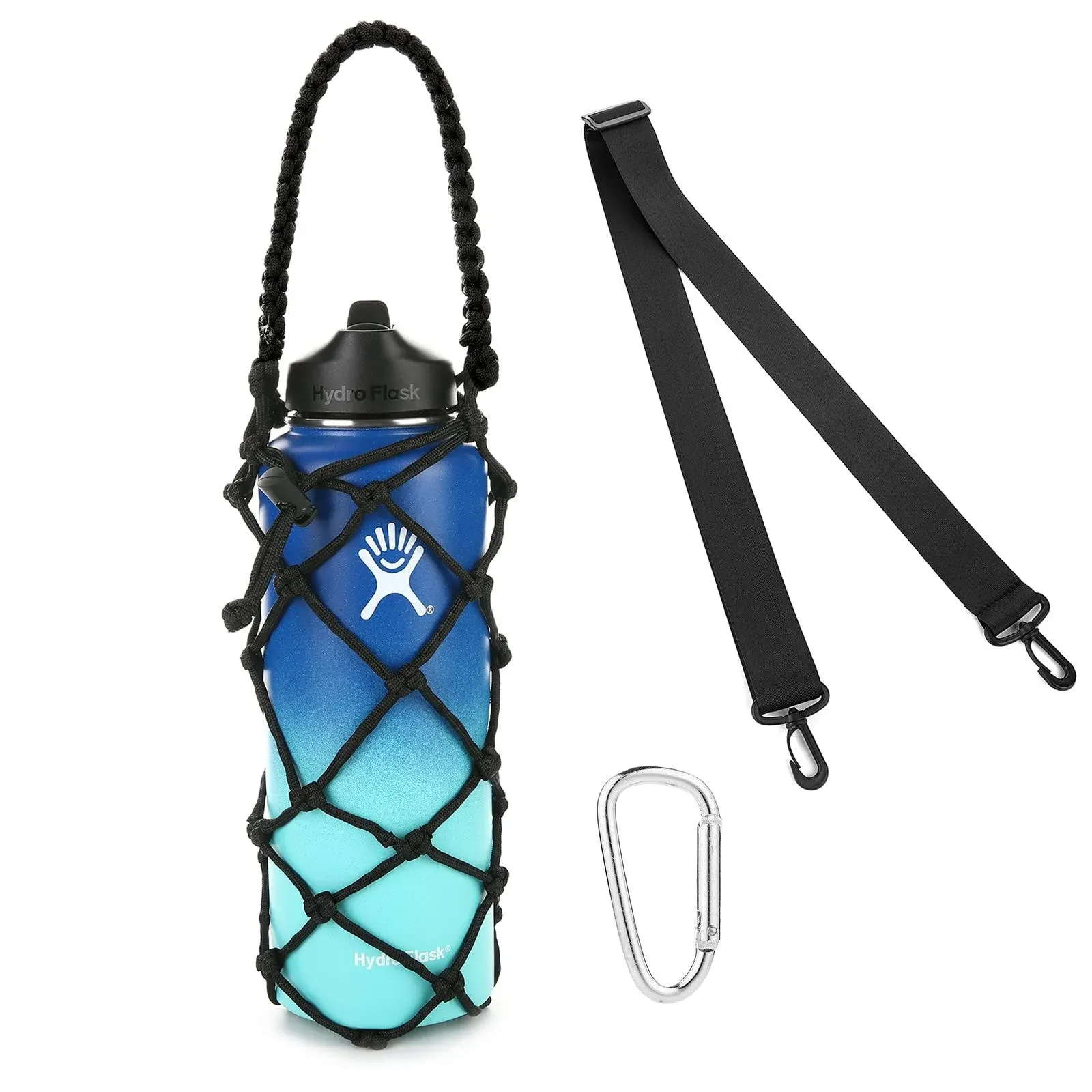 Water Bottle Carrier Strap Wine Cup Holder for Sports Bottle Sling Water Flask 17-25oz 32oz-40oz 64oz