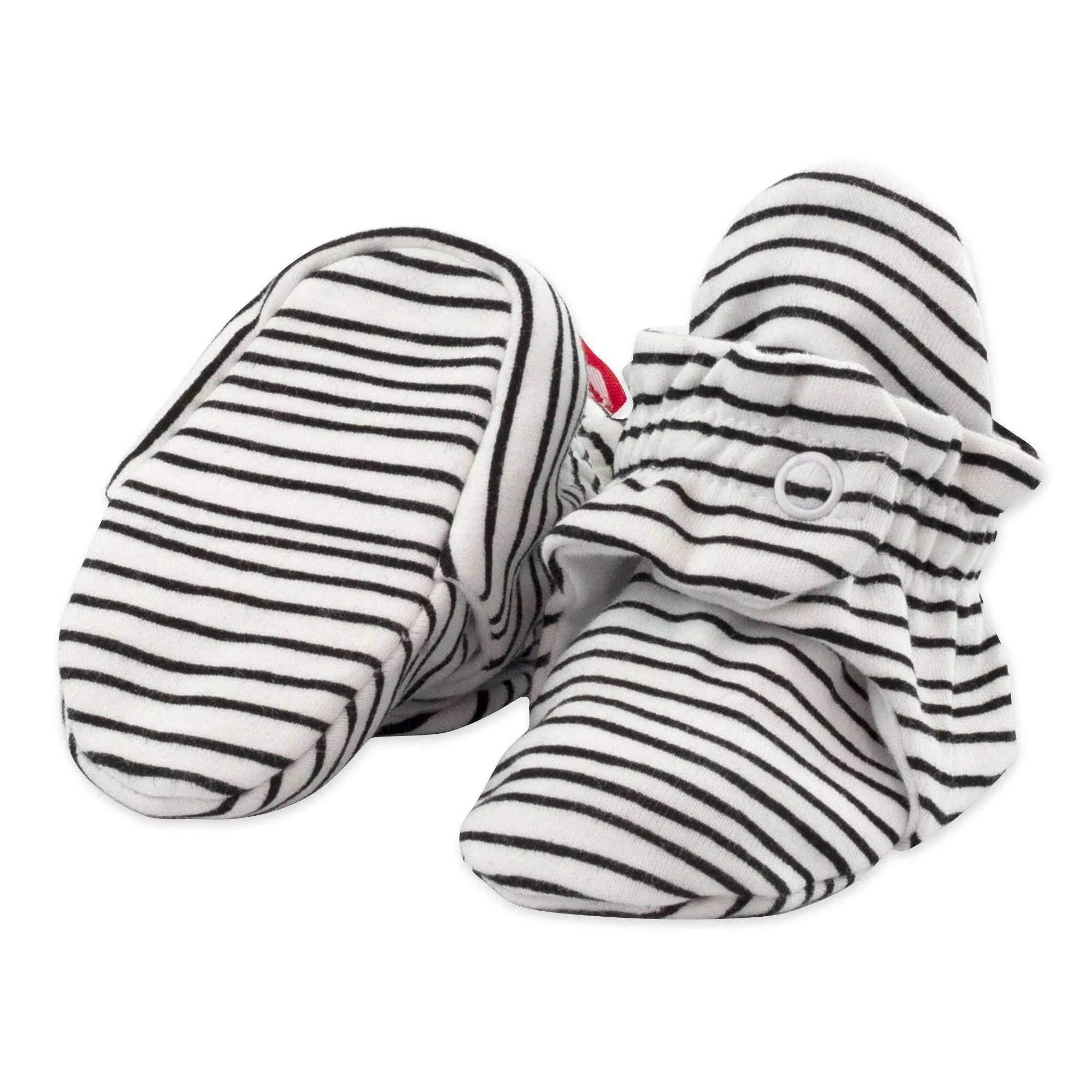 Zutano Pencil Stripe Organic Cotton Gripper Baby Bootie