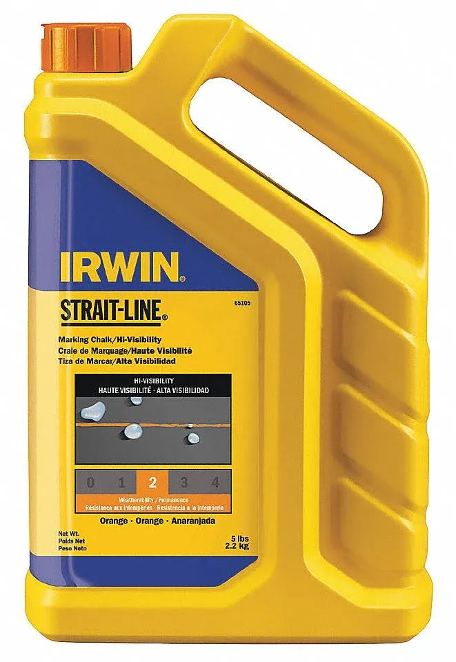 Irwin 65105 Strait-Line Marking Chalk, Orange, 5 lb