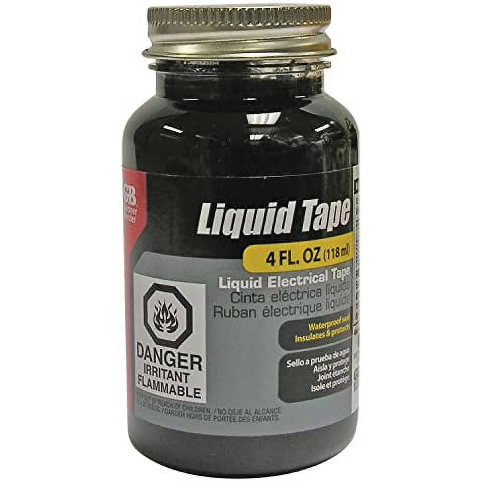 LTB-400 Liquid Electrical Tape, 4 Oz, Waterproof, Indoor/Outdoor<wbr/>, Black