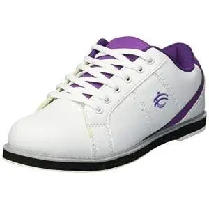 "BSI Women's #460 Classic Bowling Shoes White Purple"