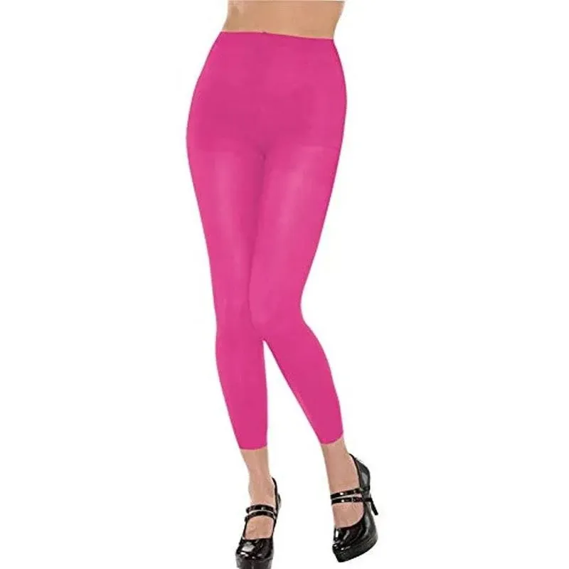 Amscan Women's Footless Tights Halloween Costume, Pink, One Size