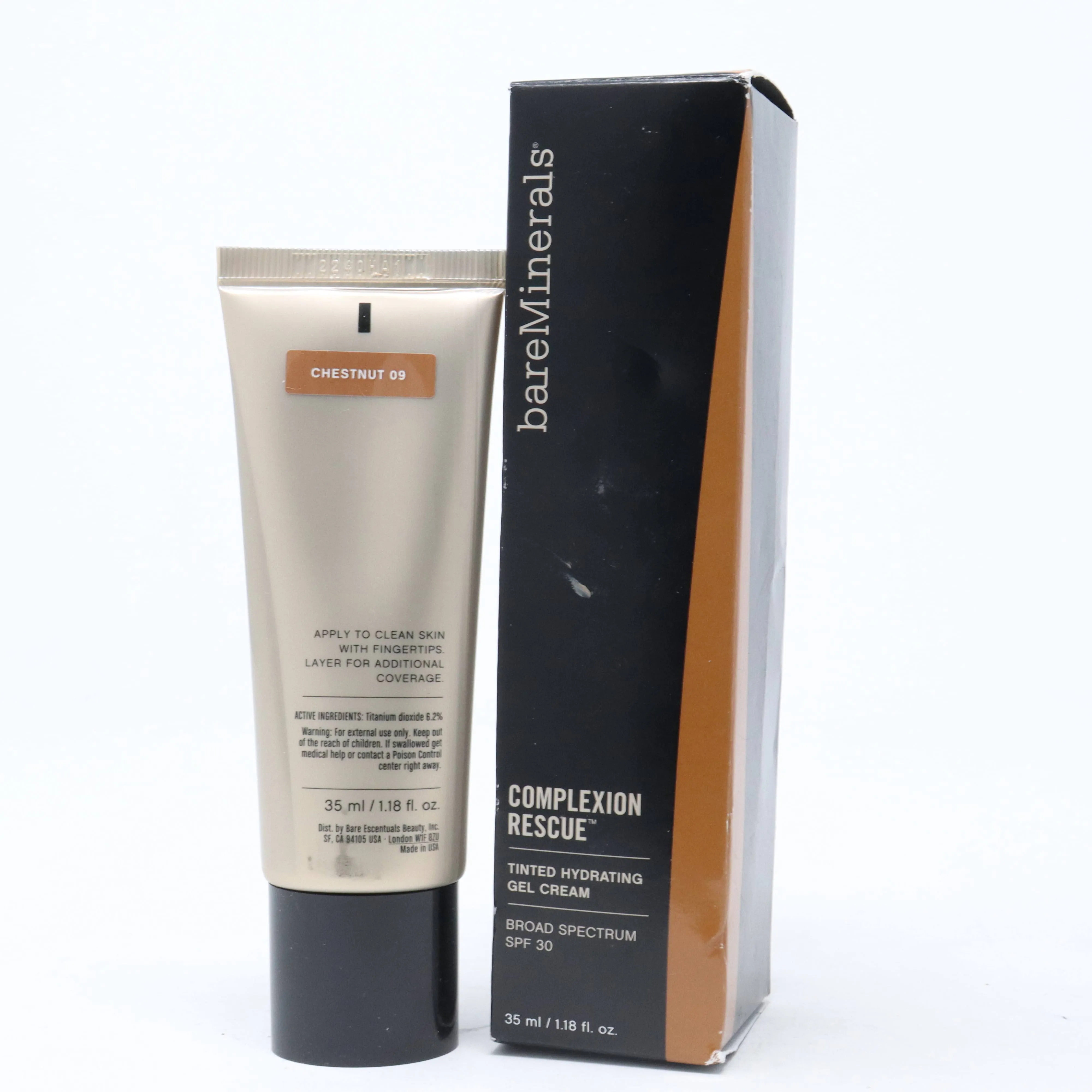 BAREMINERALS COMPLEXION RESCUE CREAM 1.18 OZ MAHOGANY BAREMINERALS/COMPLEXION RESCUE TINTED HYDRATING CREAM GEL(11.5 MAHOGANY) 1.18 OZ