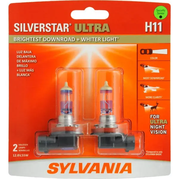 Sylvania H11 SilverStar Ultra High Performance Halogen Headlight Bulb